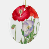 ヴィンテージケシの花、フローラ セラミックオーナメント (右)