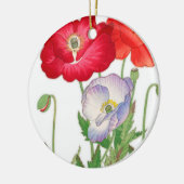 ヴィンテージケシの花、フローラ セラミックオーナメント (左)