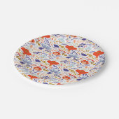 ヴィンテージケシの花 ペーパープレート (アングル)