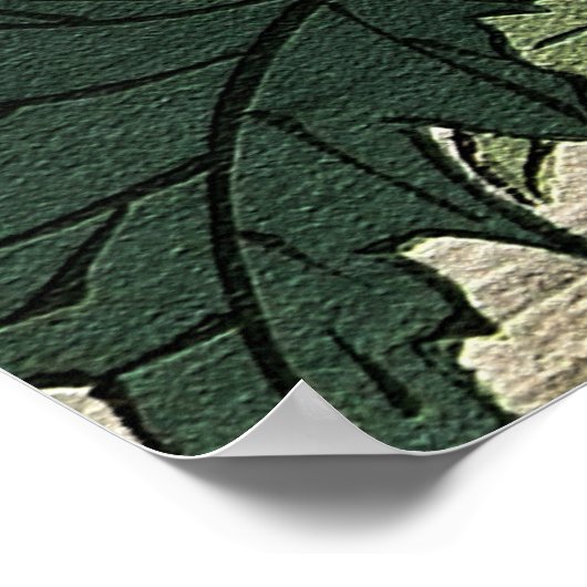 ヴィンテージケシの花by大原小村 ポスター (角)