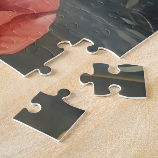 ヴィンテージケシ油絵時代のないフローラ ジグソーパズル (側面)