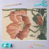 ヴィンテージケシ花 薄葉紙 (クラフト)