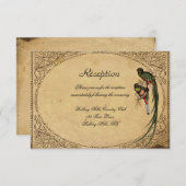 ヴィンテージケツァルバードエレガントウェディング披露宴 招待状 (正面/裏面)