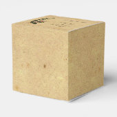 ヴィンテージケツァル鳥結婚式の引き出物箱 フェイバーボックス (裏面サイド)