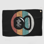 ヴィンテージケトルベルカスタムモノグラム名イニシャル ゴルフタオル (横)