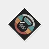 ヴィンテージケトルベルカスタムモノグラム名イニシャル スタンダードカクテルナプキン (角)