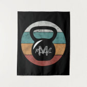 ヴィンテージケトルベルカスタムモノグラム名イニシャル タペストリー (正面)