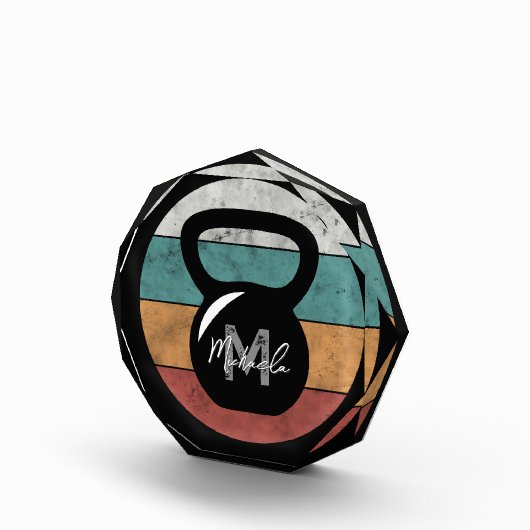 ヴィンテージケトルベルカスタムモノグラム名イニシャル フォトブロック (右)