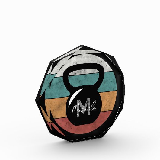 ヴィンテージケトルベルカスタムモノグラム名イニシャル フォトブロック (左)