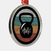 ヴィンテージケトルベルカスタムモノグラム名イニシャル メタルオーナメント (右)