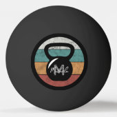 ヴィンテージケトルベルカスタムモノグラム名イニシャル 卓球ボール (裏面)