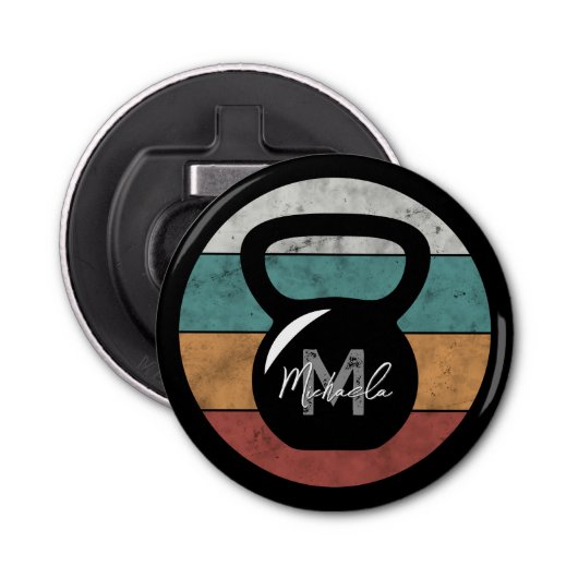 ヴィンテージケトルベルカスタムモノグラム名イニシャル 栓抜き (正面)