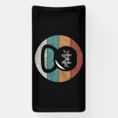 ヴィンテージケトルベルカスタムモノグラム名イニシャル 横断幕 (縦)