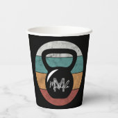 ヴィンテージケトルベルカスタムモノグラム名イニシャル 紙コップ (裏面)