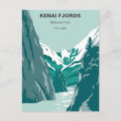 ヴィンテージケナイフィヨルド国立公園アラスカレトロ ポストカード (正面)