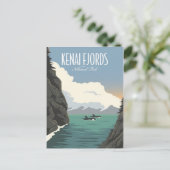ヴィンテージケナイフィヨルド国立公園アラスカレトロ ポストカード (スタンド正面)