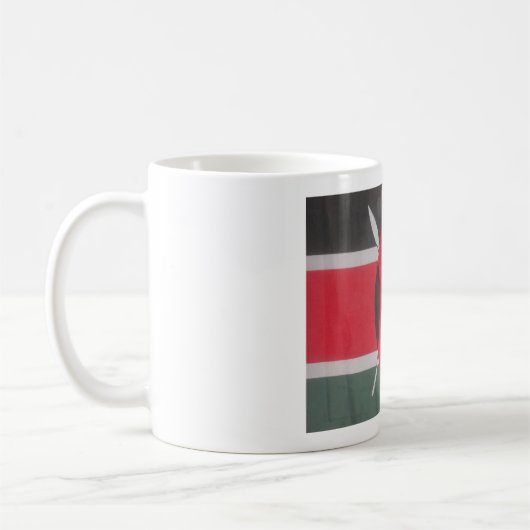 ヴィンテージケニア国旗のハラームデザイン コーヒーマグカップ (左)