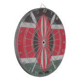 ヴィンテージケニア国旗のハラームデザイン ダーツボード (正面左)