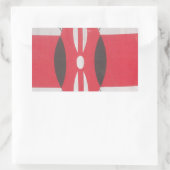 ヴィンテージケニア国旗のハラームデザイン 長方形シール (バッグ)