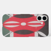 ヴィンテージケニア国旗のハラームデザイン Case-Mate iPhoneケース (裏面 (横))