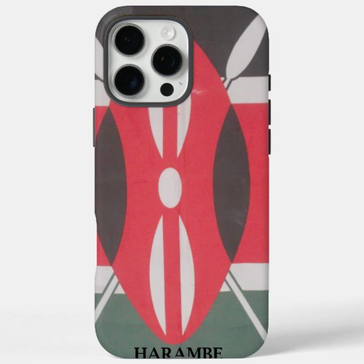 ヴィンテージケニア国旗のハラームデザイン Case-Mate iPhoneケース (裏面)