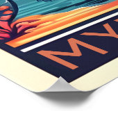 ヴィンテージケファロニアギリシャ旅行土産 ポスター (角)