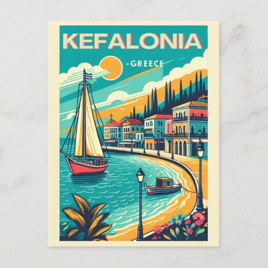 ヴィンテージケファロニアギリシャ旅行土産 ポストカード (正面)