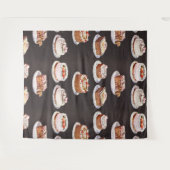 ヴィンテージケファンシーーキズベーカースイーツ料理誕生日 タペストリー (正面(横))