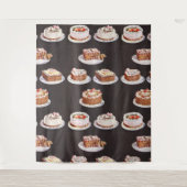 ヴィンテージケファンシーーキズベーカースイーツ料理誕生日 タペストリー (正面)