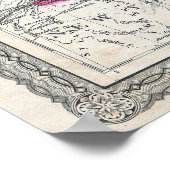 ヴィンテージケベックとニューブランズウィックの地図（1870年） ポスター (角)