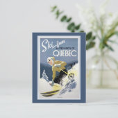 ヴィンテージケベック、カナダスキー ポストカード (スタンド正面)