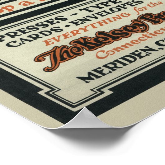 ヴィンテージケルシーのポスター「自分で印刷する」 ポスター (角)