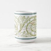 ヴィンテージケルト結び目模様孔雀の鳥のパターンフリーズ コーヒーマグカップ (中央)