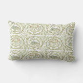 ヴィンテージケルト結び目模様孔雀の鳥のパターンフリーズ ランバークッション (裏面)