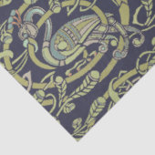 ヴィンテージケルト結び目模様孔雀の鳥のパターンフリーズ 薄葉紙 (詳細)