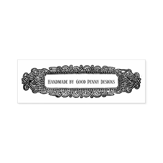 ヴィンテージケルト結び目模様Filigree Handmade by Your Name セルフインキングスタンプ (デザイン)