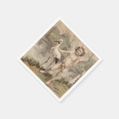 ヴィンテージケルビウィズストークバイレイク スタンダードカクテルナプキン (角)