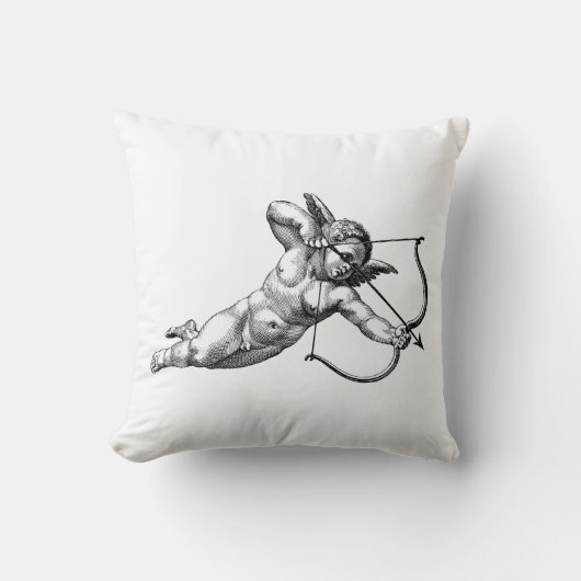 ヴィンテージケルビキュピッドラブ装飾用クッション クッション (正面)