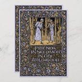 ヴィンテージケルマスコットフローラ結婚式招待状 招待状 (正面/裏面)