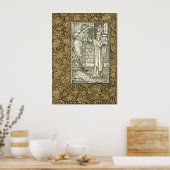 ヴィンテージケルマスコットプレスWilliam 縁ど Morris ポスター (キッチン)