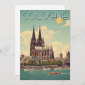ヴィンテージケルン大聖堂ドイツトラベル シーズンカード (正面/裏面)