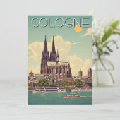 ヴィンテージケルン大聖堂ドイツトラベル シーズンカード (スタンド正面)