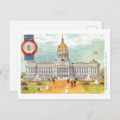 ヴィンテージケンタッキーキャピトルとシール ポストカード (正面/裏面)