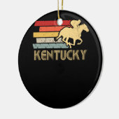 ヴィンテージケンタッキーレトロ競馬ダービー セラミックオーナメント (左)