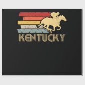 ヴィンテージケンタッキーレトロ競馬ダービー ラッピングペーパー (フラット)