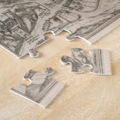 ヴィンテージケンブリッジ・イングランドの地図(1575) ジグソーパズル (側面)