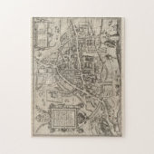 ヴィンテージケンブリッジ・イングランドの地図(1575) ジグソーパズル (縦)