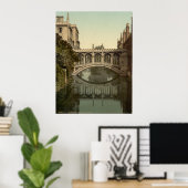 ヴィンテージケンブリッジ・イングランド、Bridge of Sighs ポスター (ホームオフィス)