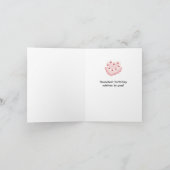 ヴィンテージケーキのハッピーバースデーカード 招待状 (内部)