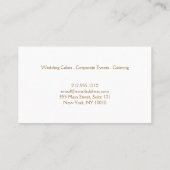 ヴィンテージケーキエンブレムロゴベーカリーI 名刺 (裏面)